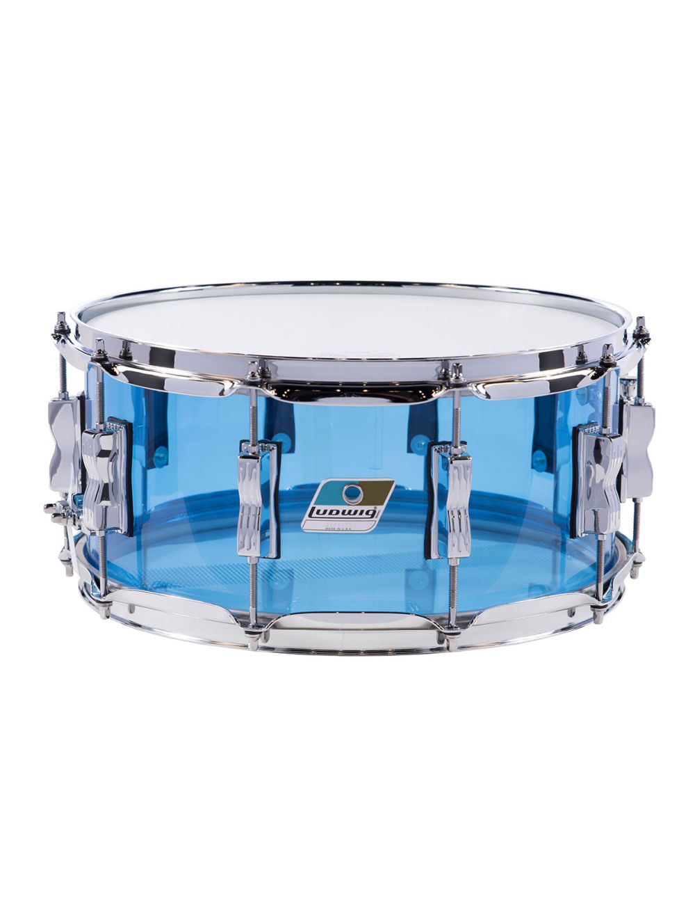 Ludwig Vistalite 6.5 x14 Snare Drum Blue