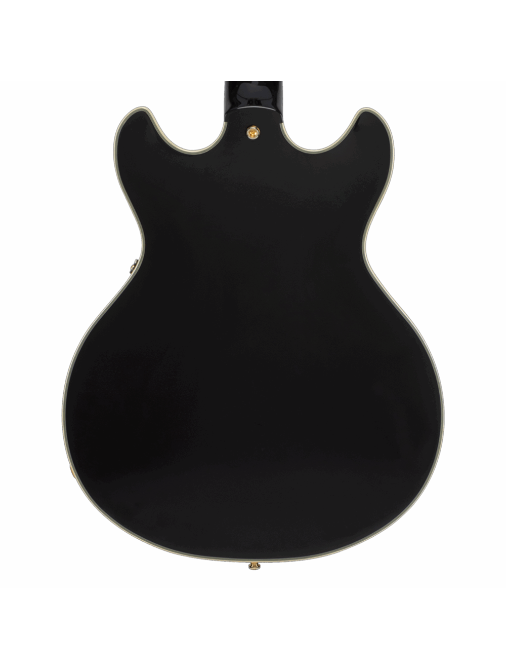 D'Angelico Excel Mini DC Double Cutaway Semi-Hollow Guitar -  Solid Black