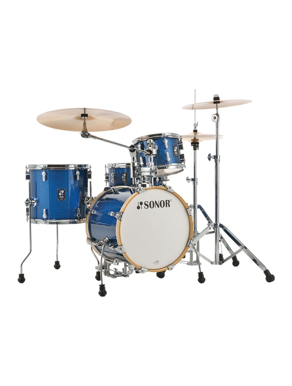 Sonor AQX Jungle 4-pc Shell Pack w/ 16" Kick - Blue Ocean Sparkle