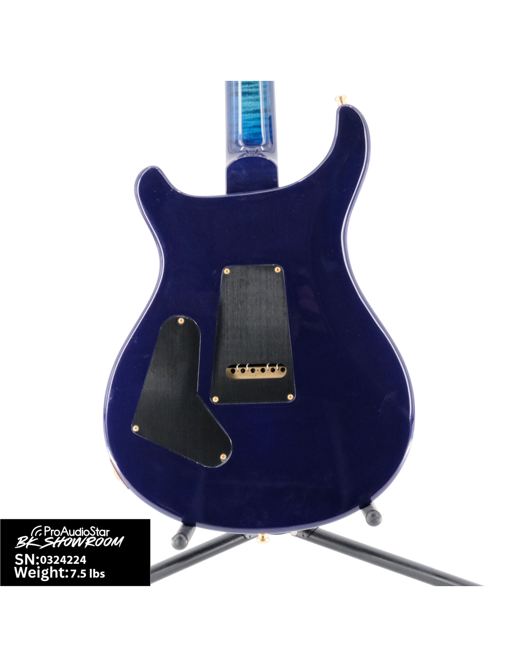 Used PRS Custom 24 Quilt 10-Top w/Pattern Thin Neck - Cobalt Blue