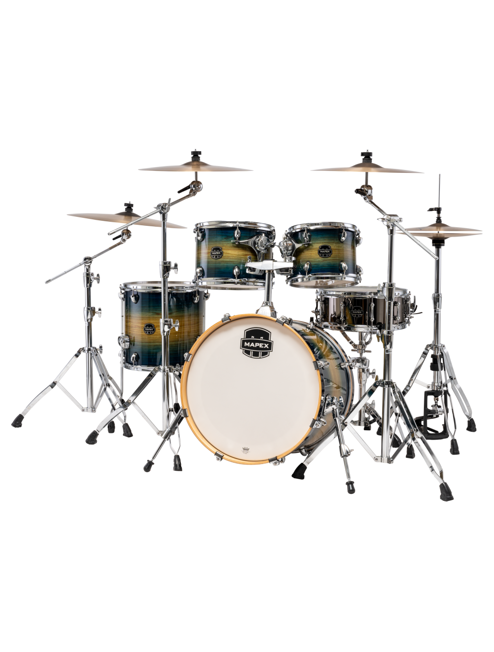 Mapex Armory Series Fusion 5-Pc Shell Pack w/ 20" Kick - Rainforest Burst