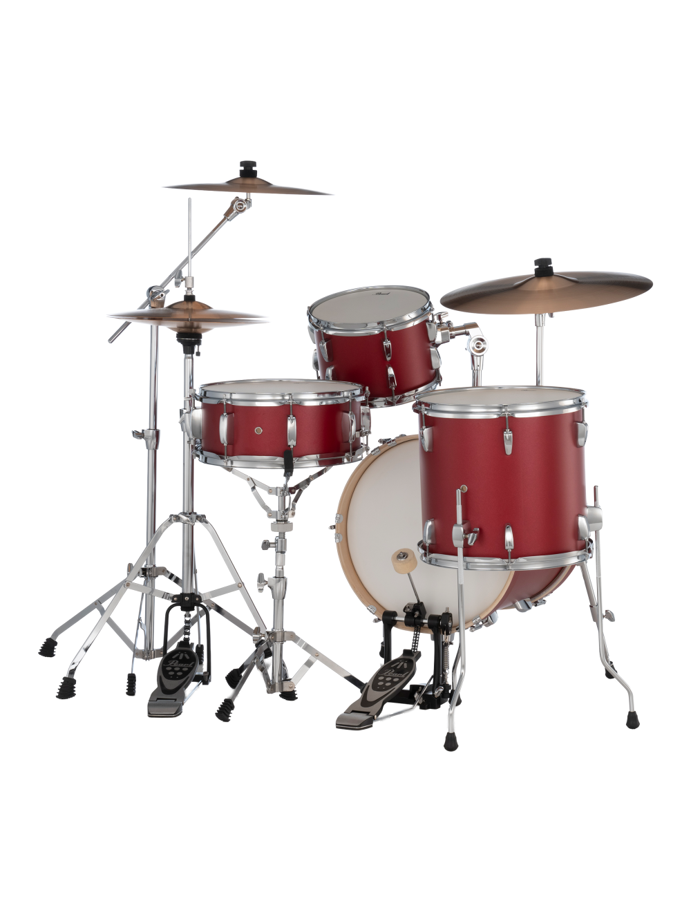 Pearl Midtown 4-piece Shell Pack w/16" Kick + Hardware - Matte Red
