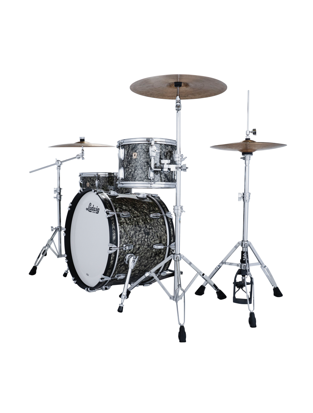 Ludwig Classic Maple Fab 3-Piece Drum Kit w/ 22" Kick - Moss Green