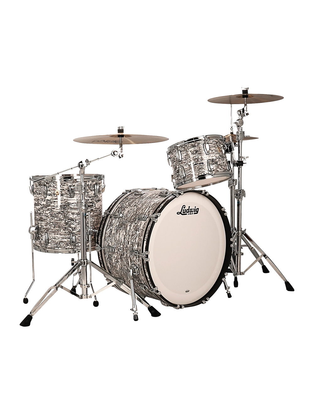 Ludwig Classic Maple Pro Beat 3-pc Shell Pack w/24" Kick - White Abalone