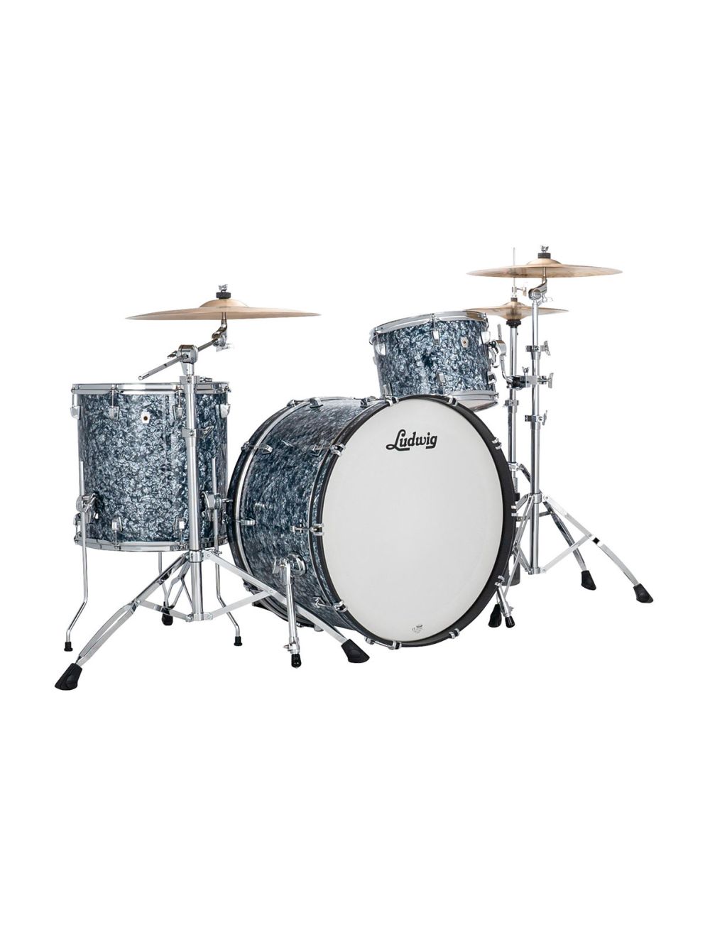 Ludwig Neusonic Pro Beat 3-pc Shell Pack w/ 24" Kick - Steel Blue Pearl
