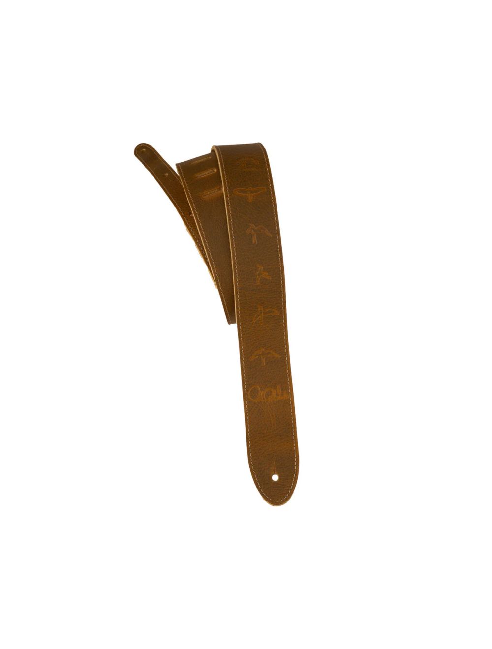 PRS 2" Reversible Garment Leather & Suede Guitar Strap - Birds/Tan