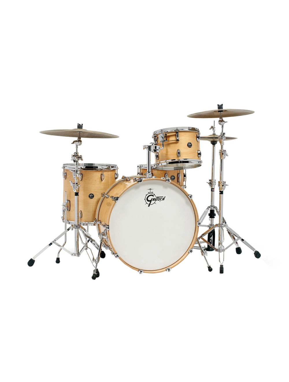 Gretsch Renown 4-Piece Drum Set w/24" Kick - Gloss Natural - Gloss Natural - Open Box
