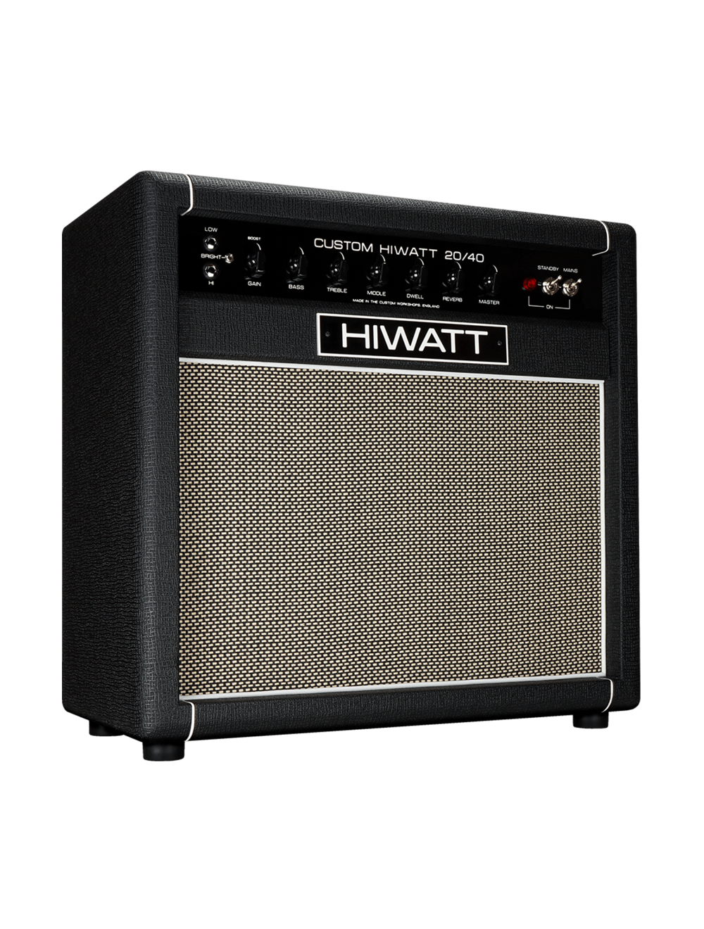 Hiwatt Custom Shop Studio Stage Handwired 20/40W 1x12 Combo Amplifier - Black