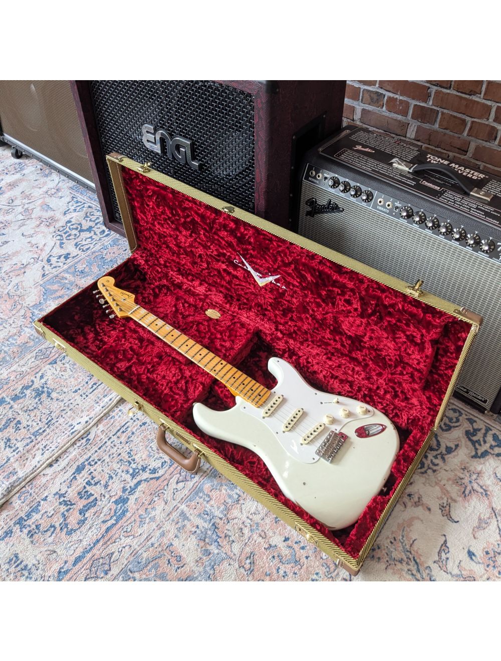 Used Fender Custom Shop Relic '56 Stratocaster - India White w/OHSC