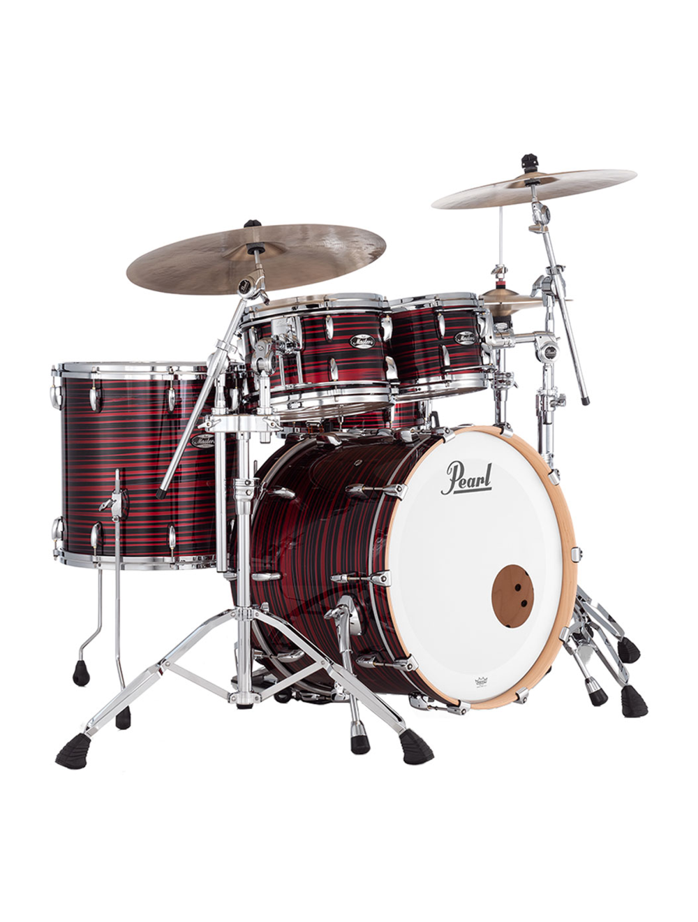 Pearl Masters Maple 4-pc Shell Pack w/ 22" Kick - Red Oyster Swirl