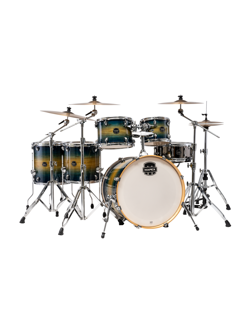Mapex Armory Studioease 6-Pc Shell Pack w/ 22" Kick - Rainforest Burst