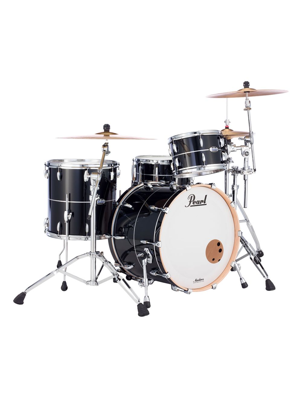 Pearl Masters Maple Complete 3-pc. Shell Pack - Quicksilver Black