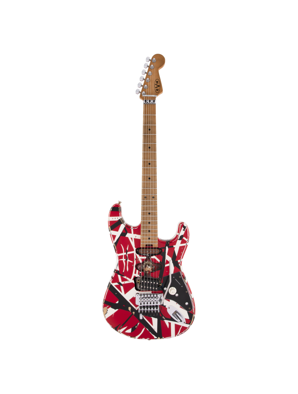 EVH Striped Series Frankie - Red/White/Black Relic w/ Maple FB