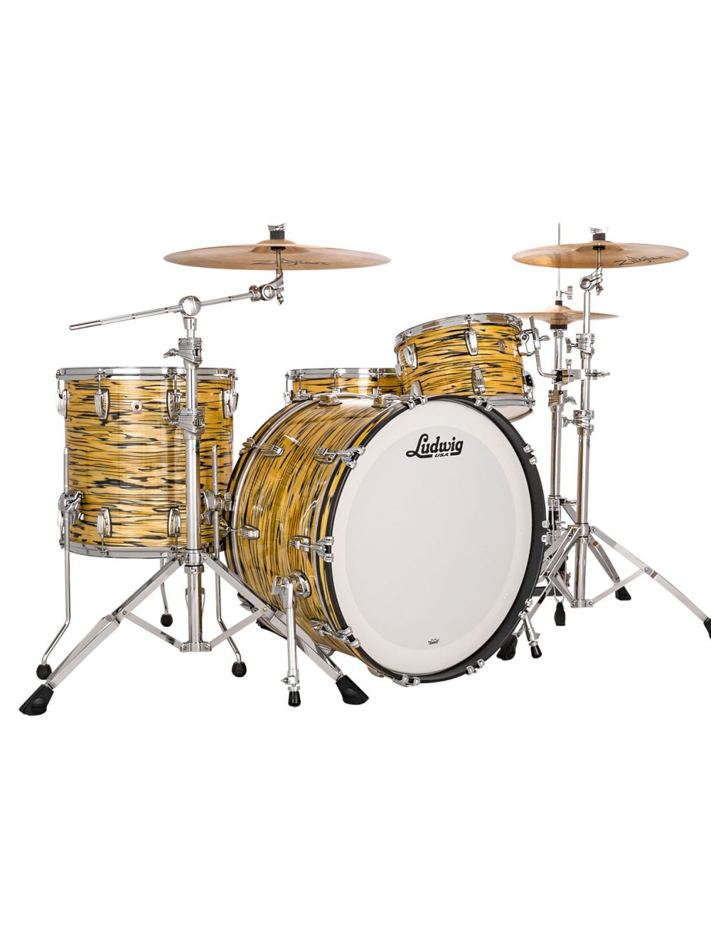 Ludwig Classic Oak Pro Beat 3-pc Shell Pack w/ 24" Kick - Lemon Oyster
