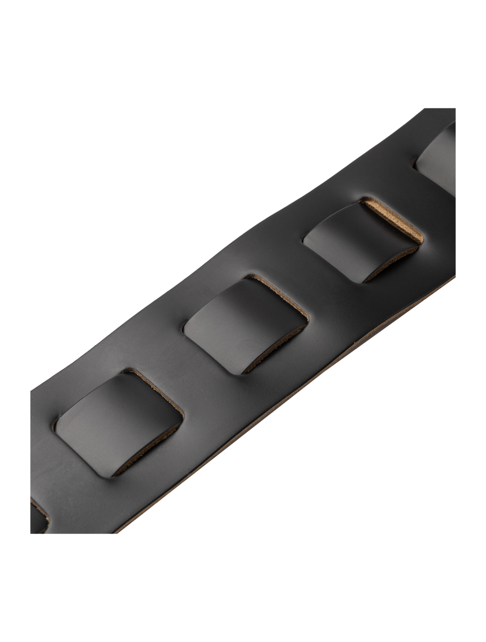 Levy's Amped Leather Series M26PD Leather Guitar Strap - Black w/Tan Backing