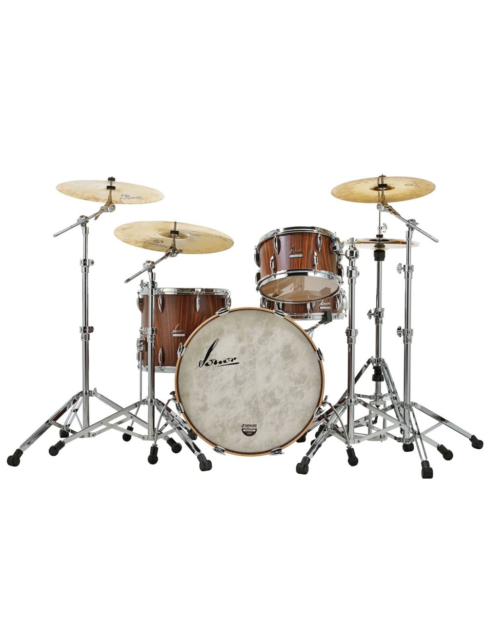 Sonor Vintage Series 3-pc Shell Pack w/ 22" Kick - Rosewood Semi-Gloss