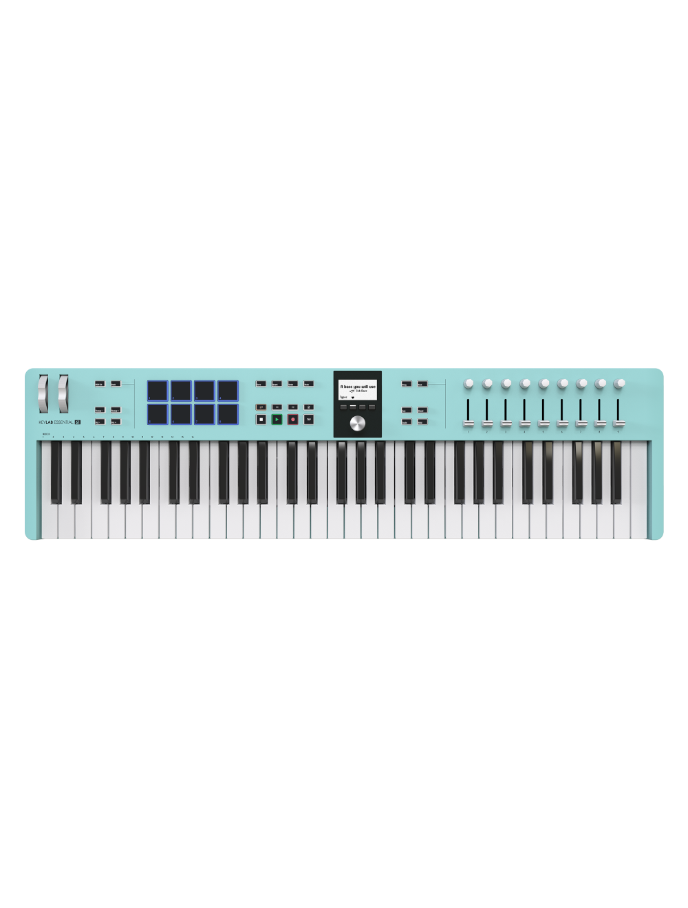 Arturia KeyLab Essential 61 mk3 MIDI Keyboard Controller - Aquamarine