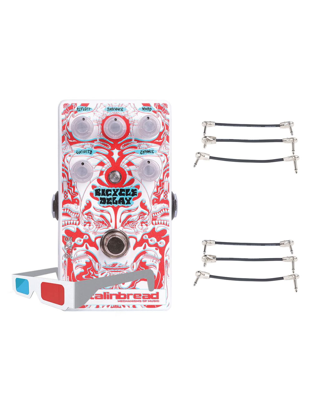 Catalinbread Limited Edition Bicycle Delay 3D + 2x Gator Patch Cable 3 Pack