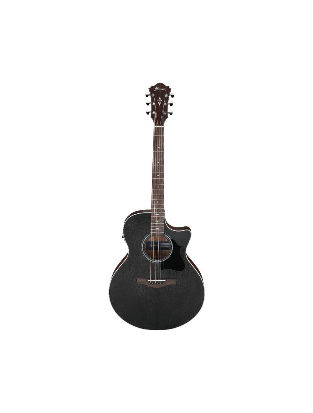 Ibanez AE140WKH Grand Auditorium A/E Guitar - Weathered Black Open Pore
