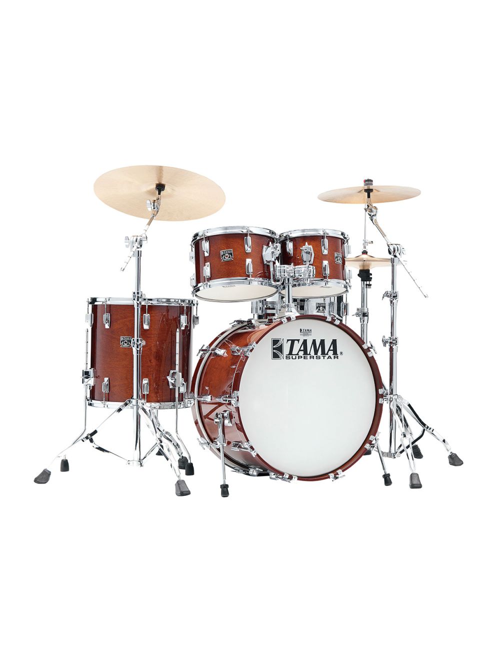 Tama 50th Limited Superstar Reissue 4-pc Shell Pack w/22" Kick - Super Mahogany