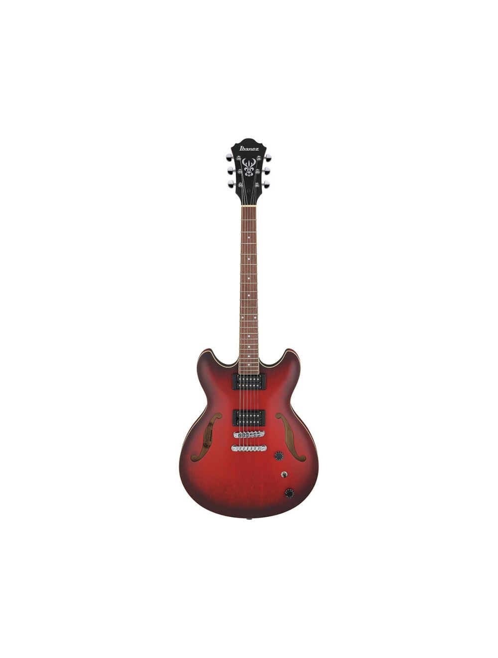 Ibanez AS53 SRF Artcore Semi Hollow Electric Guitar Sunburst Red Flat