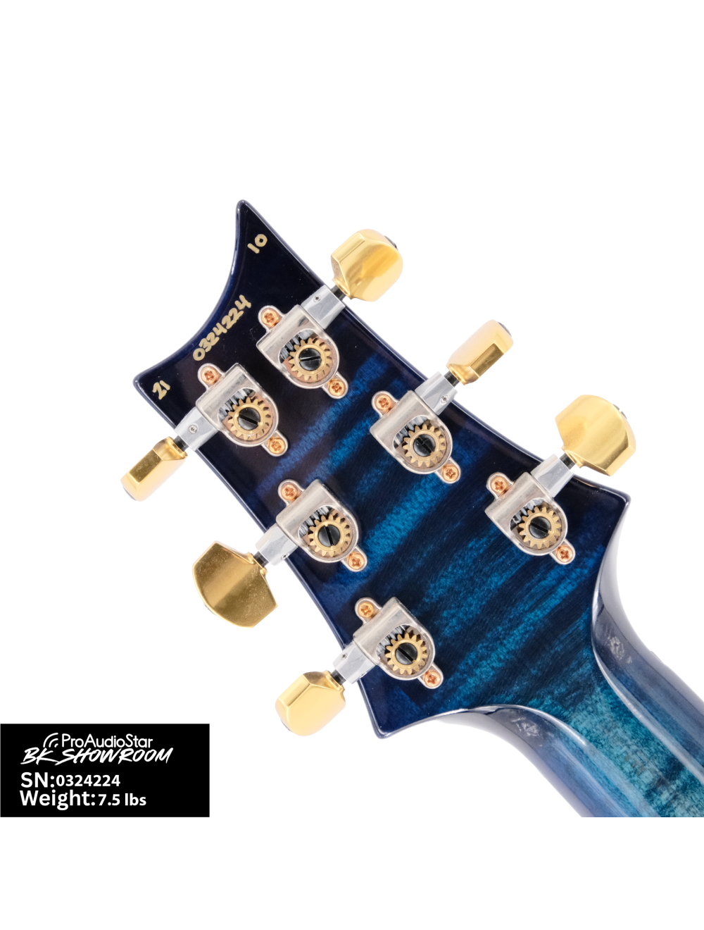Used PRS Custom 24 Quilt 10-Top w/Pattern Thin Neck - Cobalt Blue