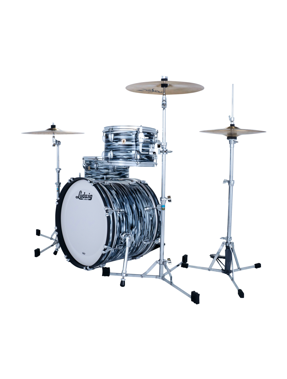 Ludwig Classic Maple Downbeat 3-Piece Drum Kit w/ 20" Kick - Black Oyster