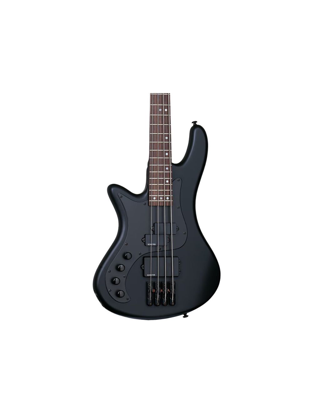 Schecter Stiletto Stealth-4 Left Handed Bass Guitar - Satin Black
