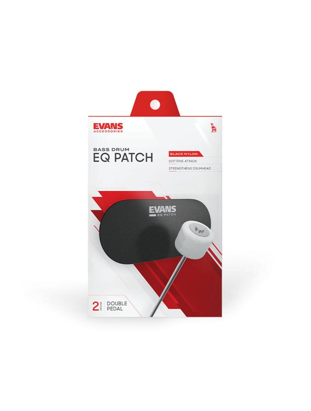 Evans EQ Double Pedal Patch - Black Nylon