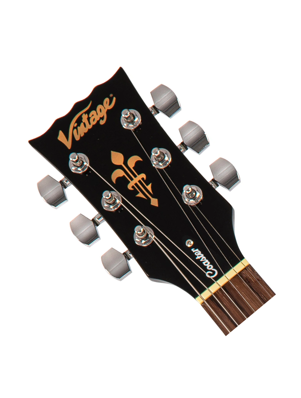 Vintage Coaster V10 Single Cutaway Electric Guitar - Gloss Black - Open Box