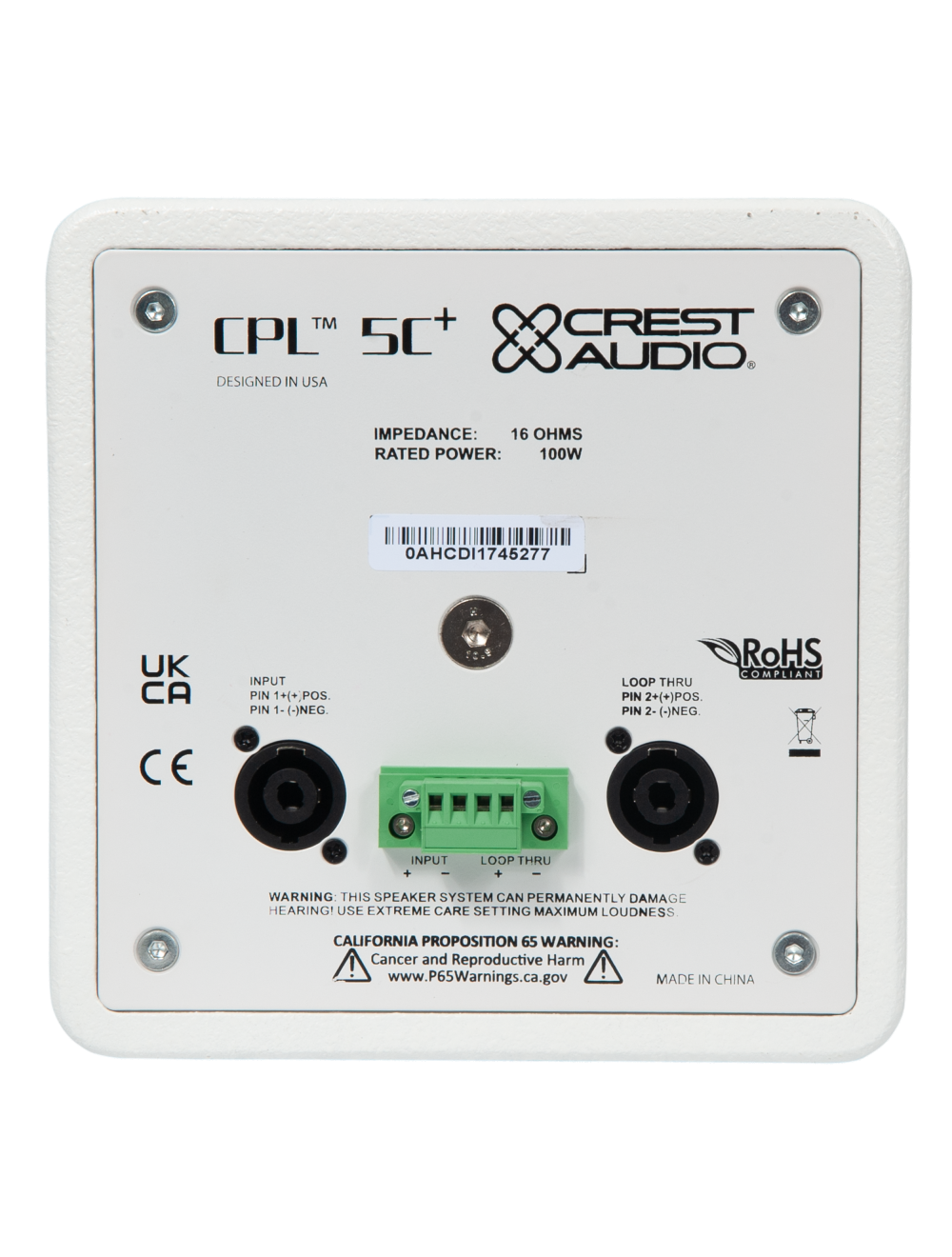 Peavey CPL 5C+ Passive Speaker - White