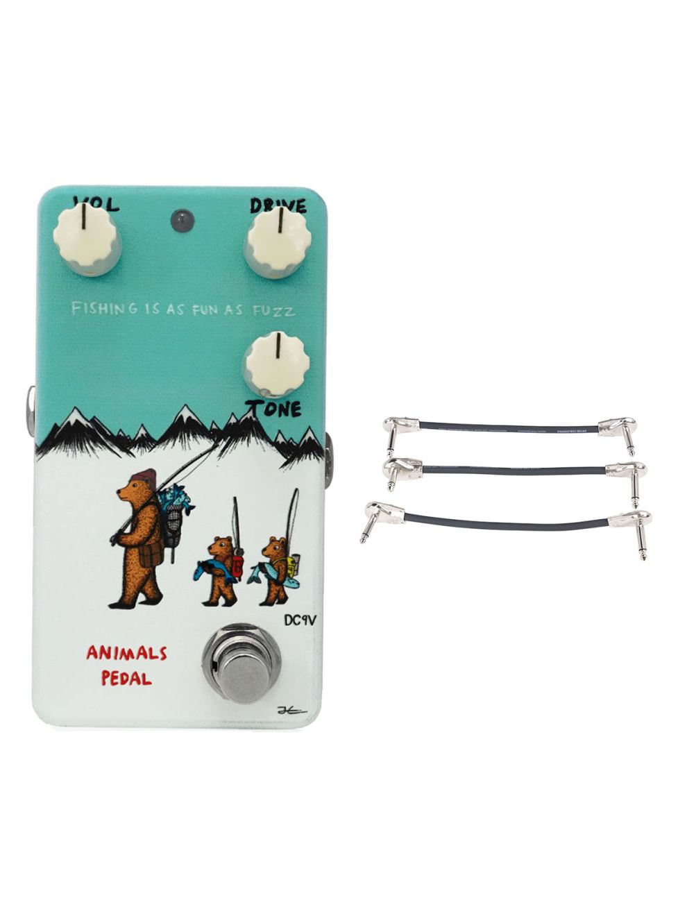 Animals Pedals Fishing Is As Fun As Fuzz Pedal V2 + Gator Patch Cable 3 Pack