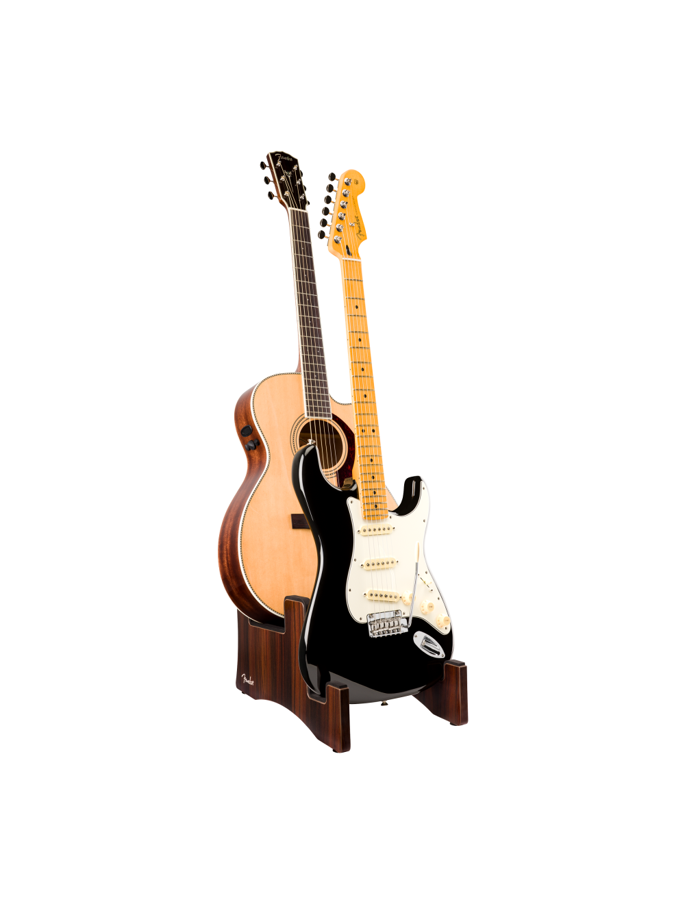 Used Fender Deluxe Wooden 2-Tier Multi Stand - Walnut