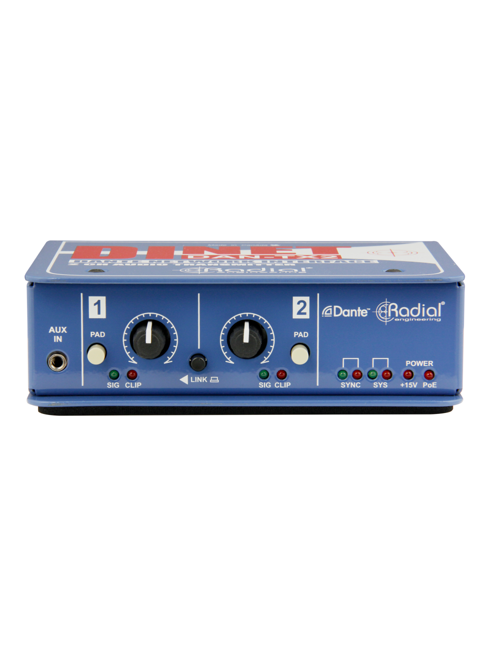 Radial DiNet DAN-TX2 Dante Stereo Network Transmitter
