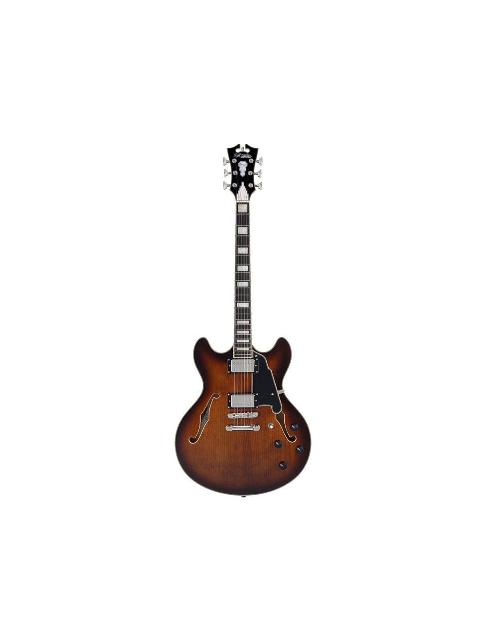 D'Angelico Premier DC Semi-Hollow Electric Guitar - Brown Burst - B-Stock