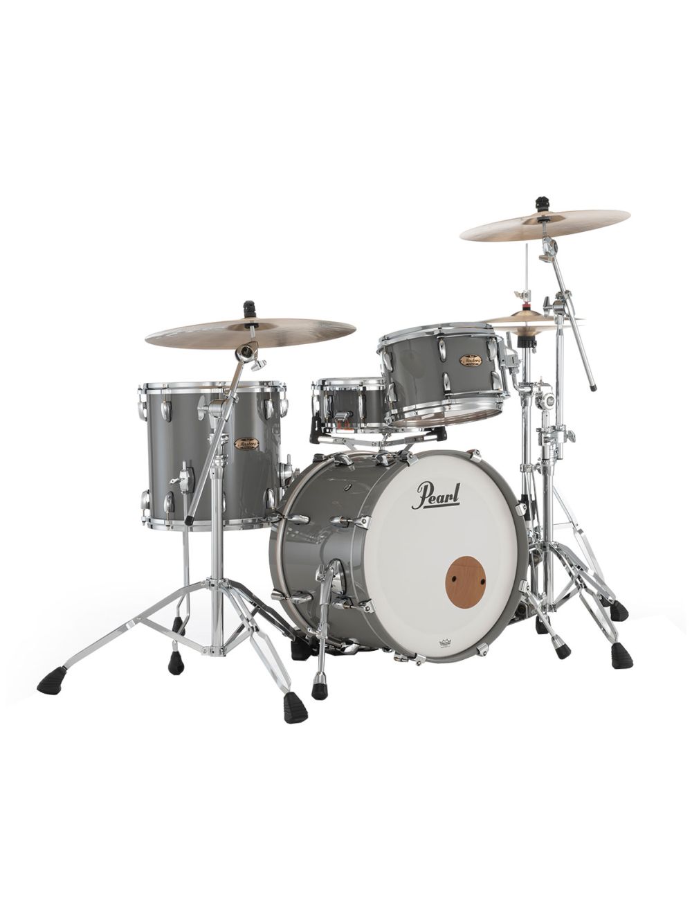 Pearl Masters Maple Pure 3-pc Shell Pack w/ 20" Kick +12mm Mount - Putty Grey