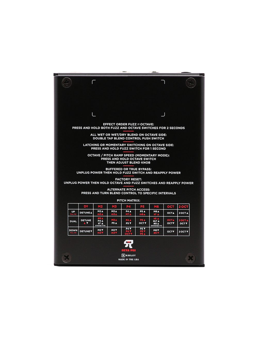 Keeley Octa Psi Transfiguarting Fuzz Pedal - Open Box