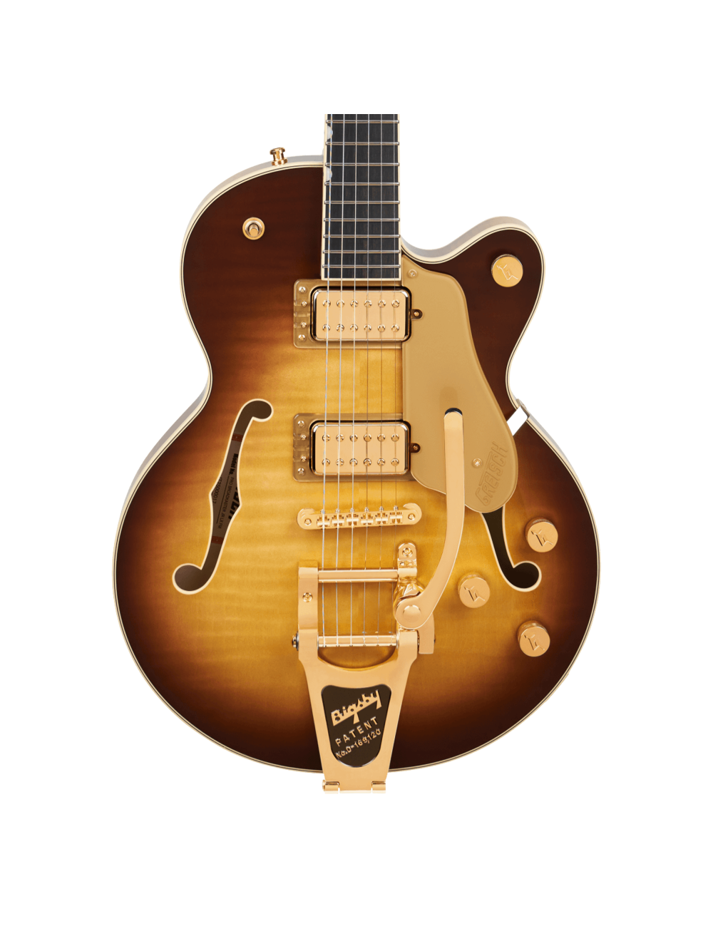 Gretsch Broadkaster Jr. LX Figured CB w/ String-Thru Bigsby - Caramel Dawn