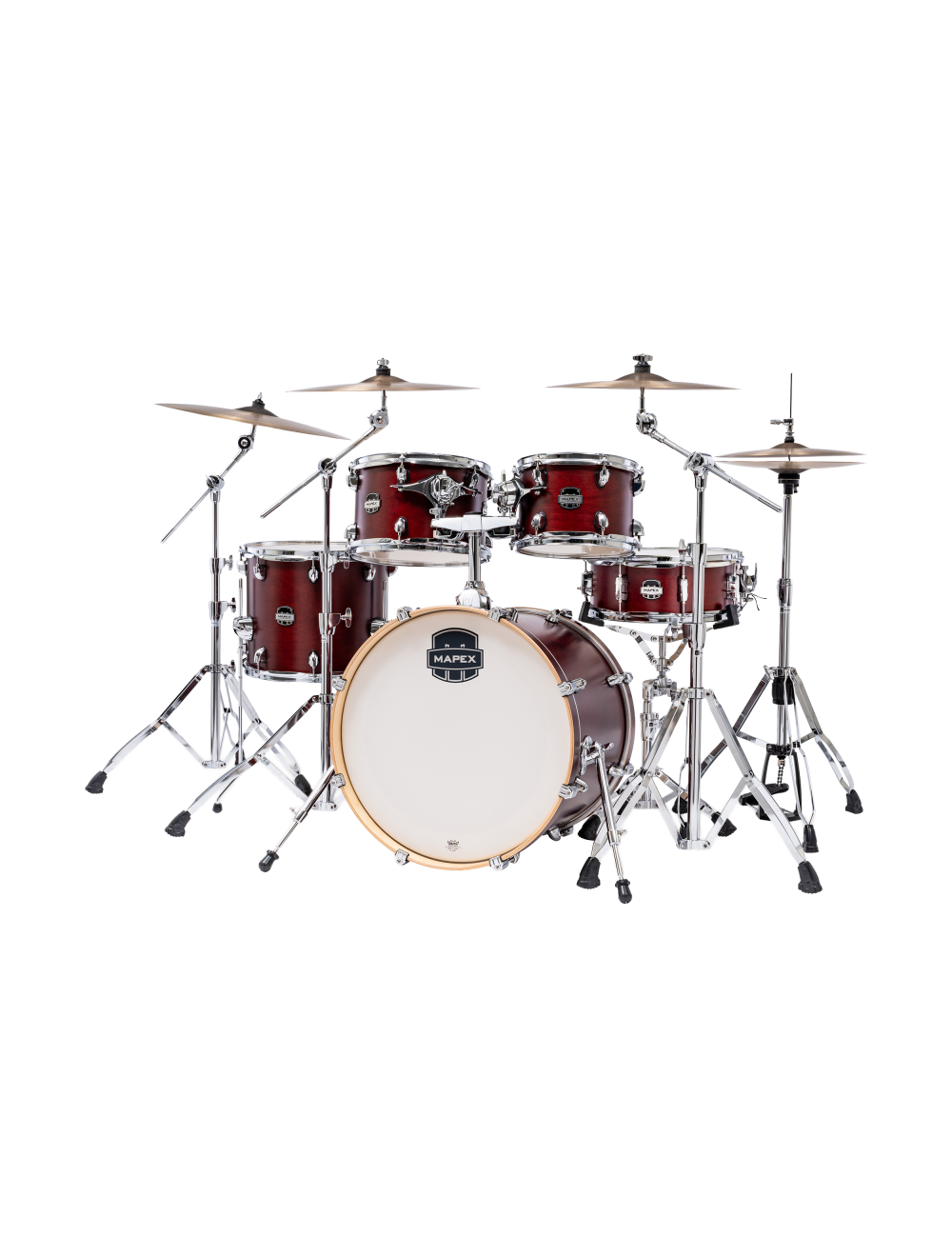 Mapex Mars Maple Fusion 5-Piece Shell Pack w/20" Kick & Snare - Merlot Satin