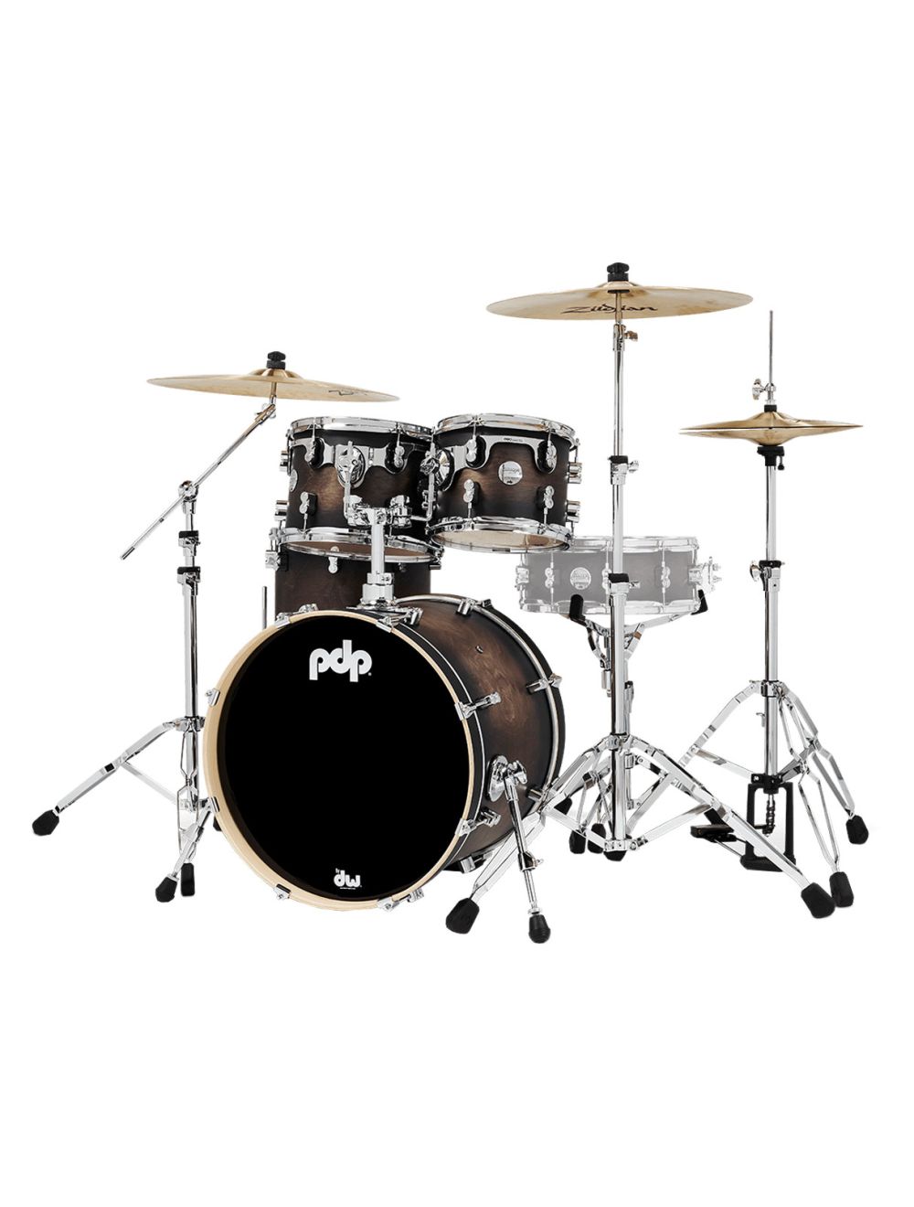 PDP Concept Maple 4-Piece Fusion Shell Pack - Charcoal Burst