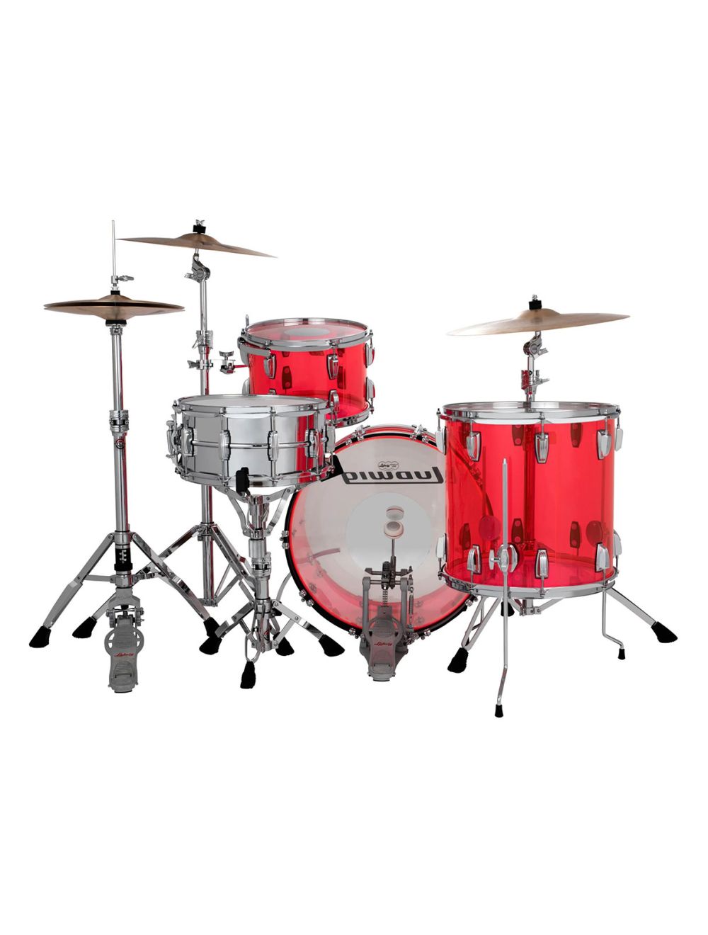 Ludwig Vistalite Pro Beat 3pc Shell Pack w/ 24" Kick - Pink