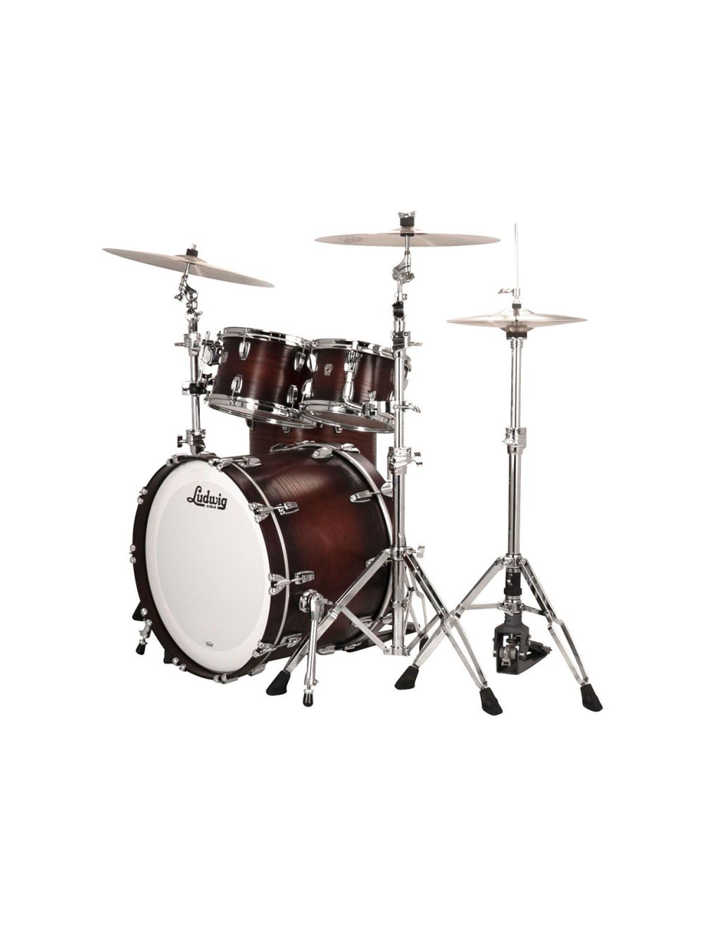 Ludwig Classic Oak Studio 4-pc Shell Pack w/22" Kick - Brown Burst