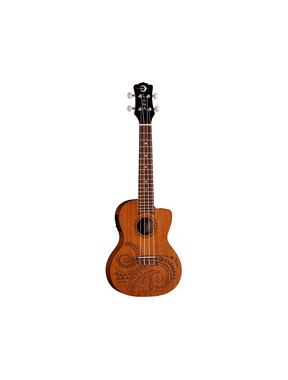 Luna Uke Tattoo Mahogany Concert Ukulele w/Preamp - Open Box