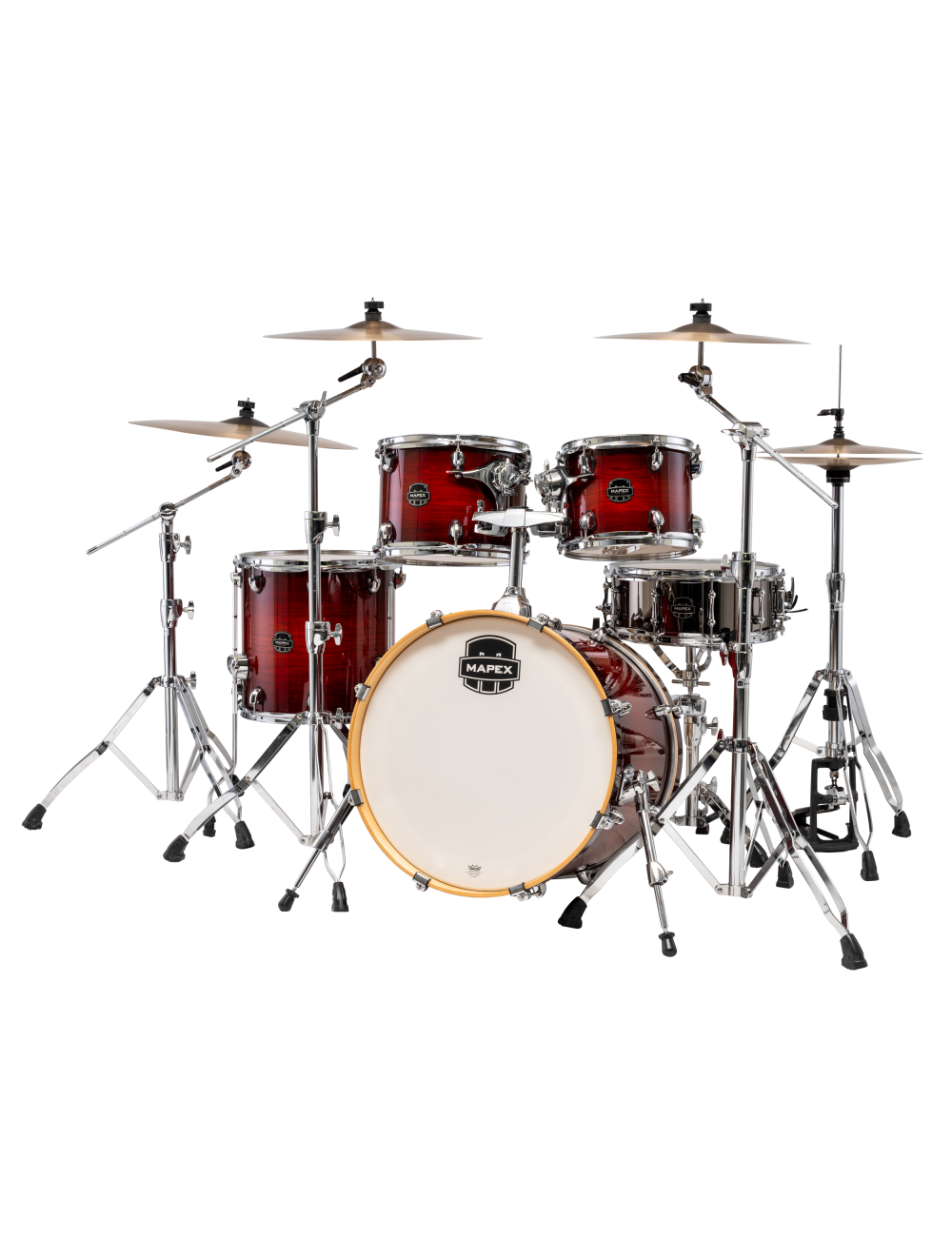 Mapex Armory Series Fusion 5-Pc Shell Pack w/ 20" Kick - Red Onyx Burst