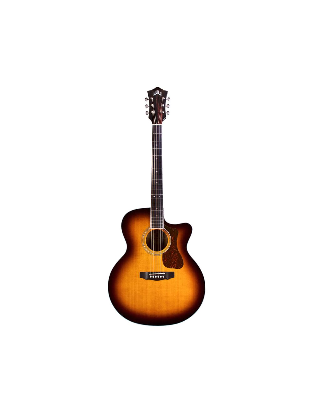 Guild F-250CE Deluxe Maple Jumbo Cutaway A/E Guitar - Antique Burst - B-Stock