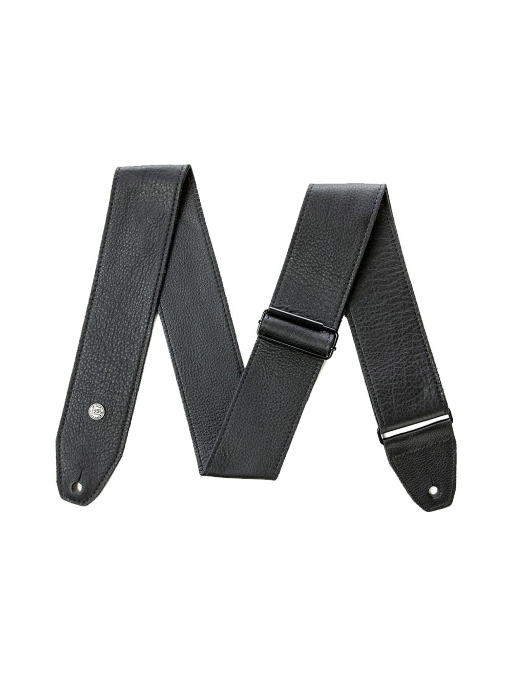 Dunlop BMF15BK 2.5" Tri-Glide Leather Black Strap