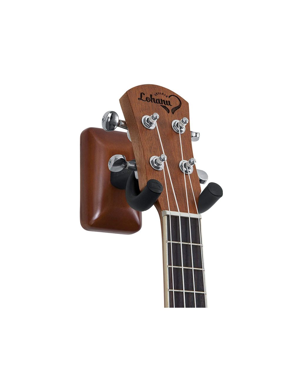 Gator Frameworks GFW-UKE-HNGRMHG Mahogany Wall Mount Uke/Mandolin Hanger