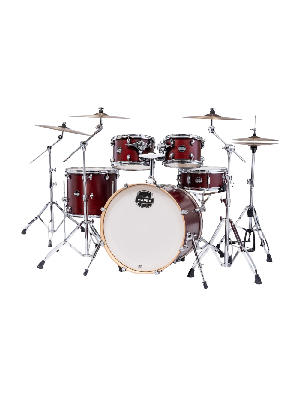 Mapex Mars Maple Rock 5-Piece Shell Pack w/22" Kick & Snare - Merlot Satin