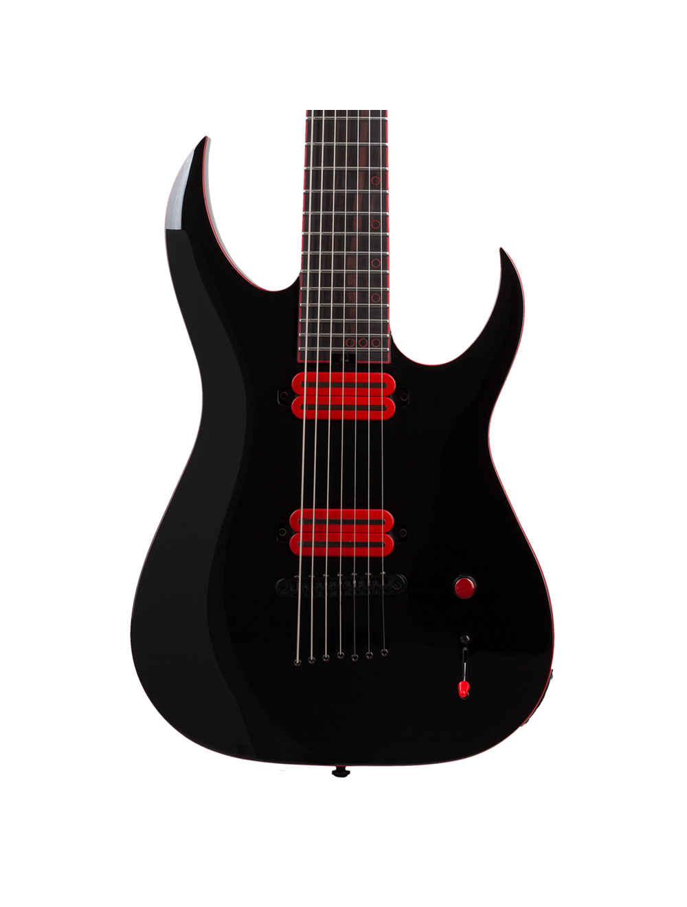 Schecter Sunset-7 Red Dawn 7-String Electric Guitar - Gloss Black - Open Box