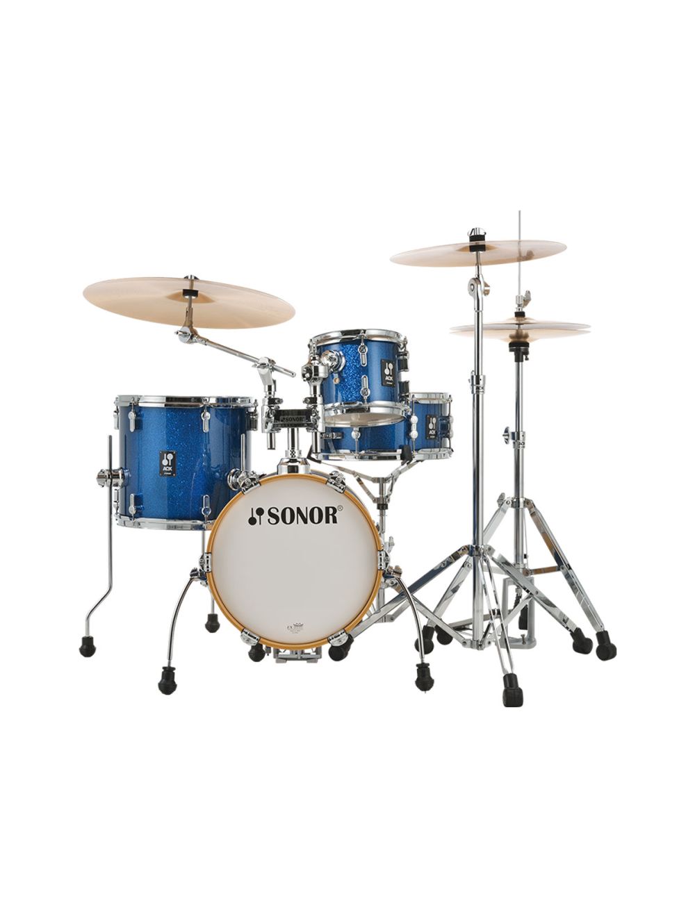 Sonor AQX Micro 4-pc Shell Pack w/ 14" Kick - Blue Ocean Sparkle